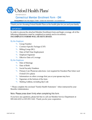 Connecticut Member Enrollment Form