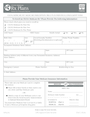CIGNA Medicare Rx Enrollment Form