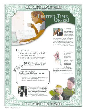 Pre-Paid Legal Services Associate Agreement