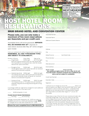 Hotel Room Reservation Form
