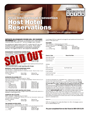 2011 International Convention Hotel Reservations