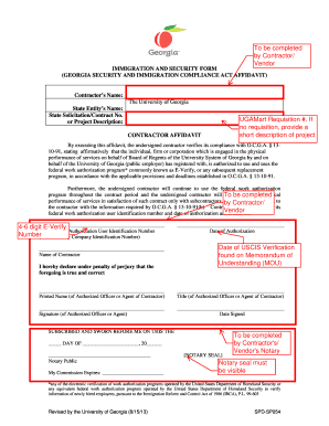 E-Verify Form Example with Instructions - University of Georgia - busfin uga