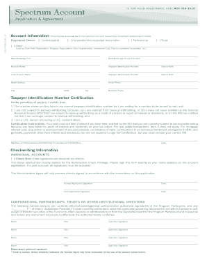 Spectrum Account Application & Agreement