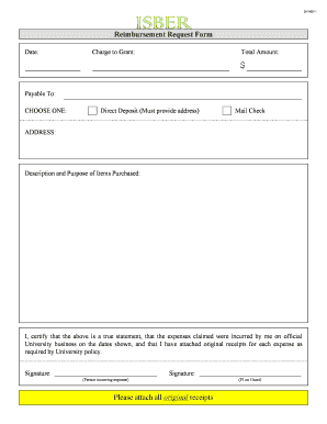 Reimbursement Request Form