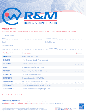 Order Form