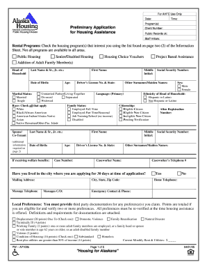 AHFC Public Housing Preliminary Application