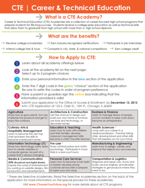 CTE Academy Application Form