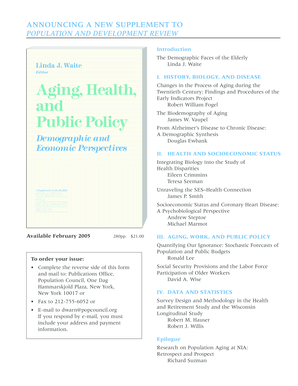 Aging, Health, and Public Policy - Population Council - popcouncil