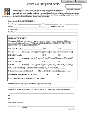 Referral Request Form
