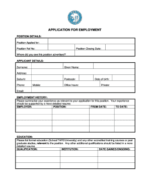Employment Application Form