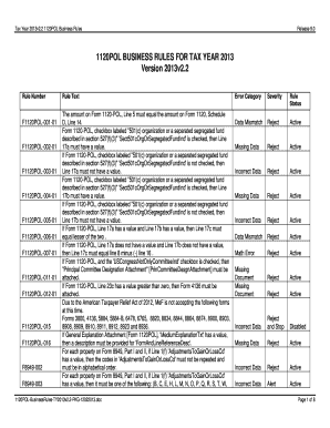 IRS Form 1120-POL Business Rules