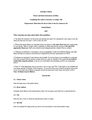 Annual Report for Grants-in-Aid Compliance