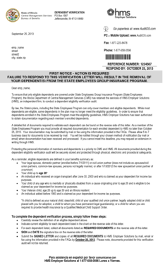 Illinois Dependent Verification Form