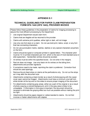 Provider Invoice Form DPA 1443