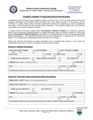 Student Consent to Release Educational Records