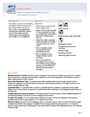 Form 1040 Other Income Line 21 Guide