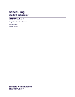 fillable online student scheduler fax email print pdffiller