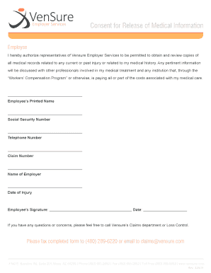 Consent for Release of Medical Information