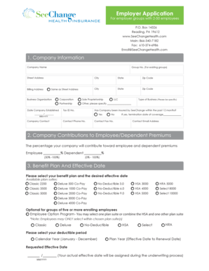 Employer Application for SeeChange Health