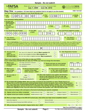 FAFSA Application Form