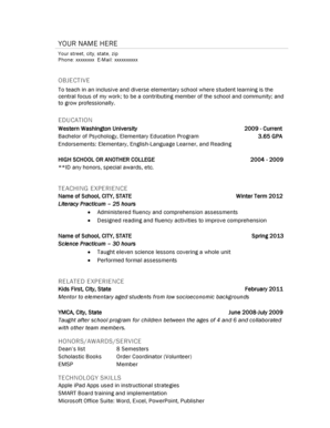 Chronological resume (Traditional design) - Woodring College of ... - wce wwu