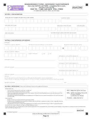 Dependent Care Reimbursement Form