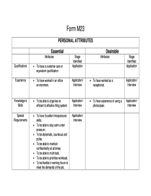 Form M23 Application