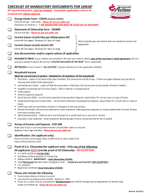 California LIHEAP Energy Intake Form