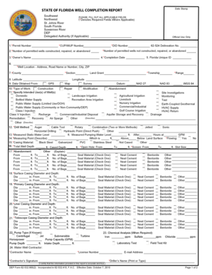 Florida Well Completion Report