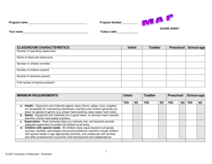 Early Childhood Classroom Quality Assessment Form