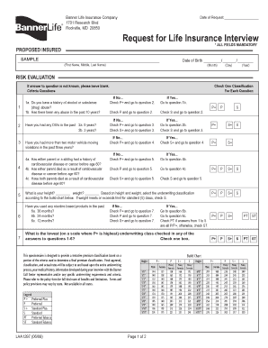 Banner Life Insurance Interview Request Form