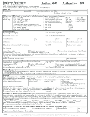 Anthem Employer Application Form