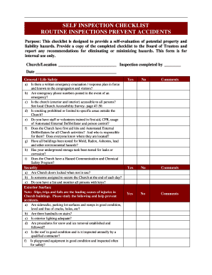 SELF INSPECTION CHECKLIST ROUTINE bb - Susumcorg - susumc