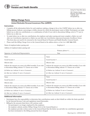 UMPIP Billing Change Form