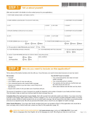 Minnesota Health Coverage Application
