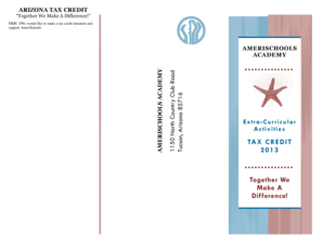 Arizona Tax Credit Donation Form