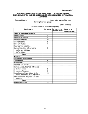 Consolidated Financial Statements for Non-Banking Financial Entities