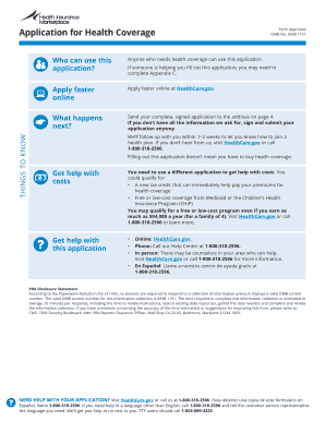 Health Coverage Application Form