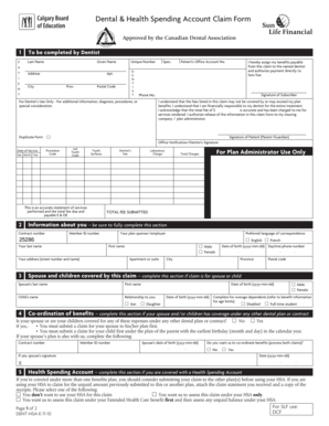 Dental & Health Spending Account Claim Form