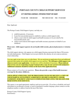 Wisconsin Child Support Application