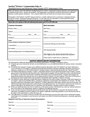 XactPay® Service and EFT Authorization Form