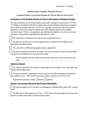 Physician Services Reimbursement Template