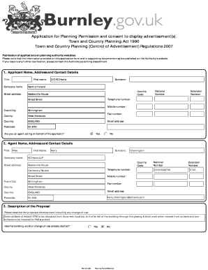 UK Planning Permission Application for Advertisement