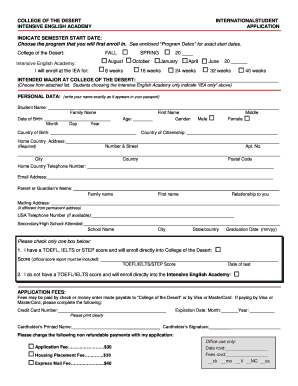 International Student Application Form