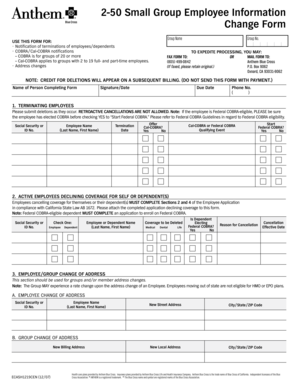 Employee Information Change Form