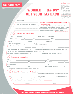 WORKED in the US? GET YOUR TAX BACK - J1 Tax Back