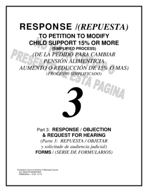 RESPUESTA A LA PETICIÓN DE MODIFICAR LA ORDEN DE PENSIÓN ALIMENTICIA