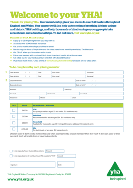 YHA Membership Application Form