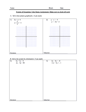 system of equations take home assignment