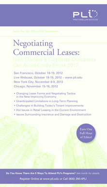 Negotiating Commercial Leases - Quarles amp Brady LLP